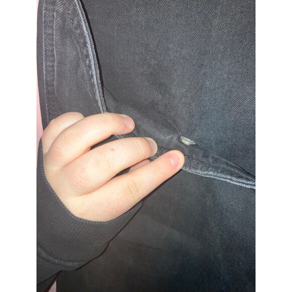 Forever 21 Black Cargo Joggers Elastic Cuffs Snap Pocket Size Small - Picture 4 of 7